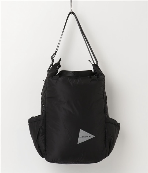 and wander/アンドワンダー/puffer mini ripstop tote bag パファーミニリップストップトートバッグ ブラック FREE