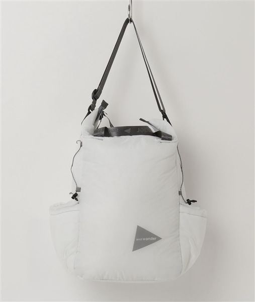 and wander/アンドワンダー/puffer mini ripstop tote bag パファーミニリップストップトートバッグ ホワイト FREE