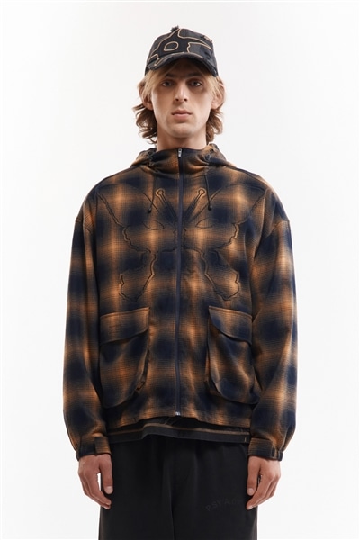 P.A.M.(Perks And Mini)/パム(パークスアンドミニ)/SOUTH COVE KOSMIC HOODED JACKET CHECK M