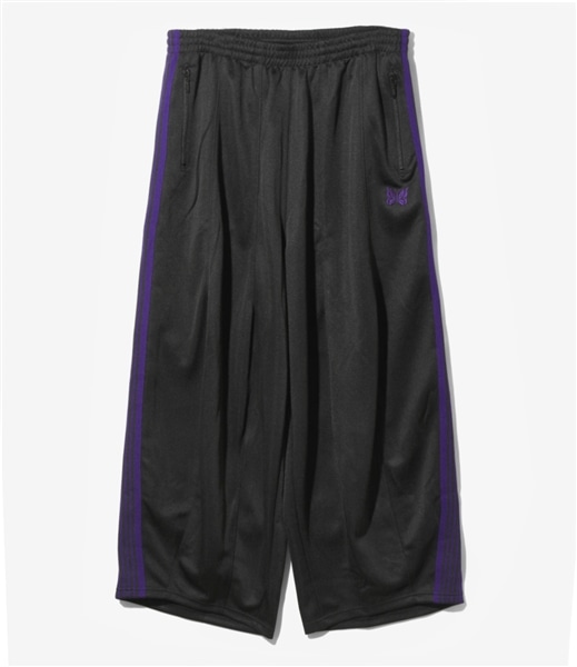 NEEDLES/ニードルズ/H.D. TRACK PANT - POLY SMOOTH ヒザデルトラックパンツ BLACK XS
