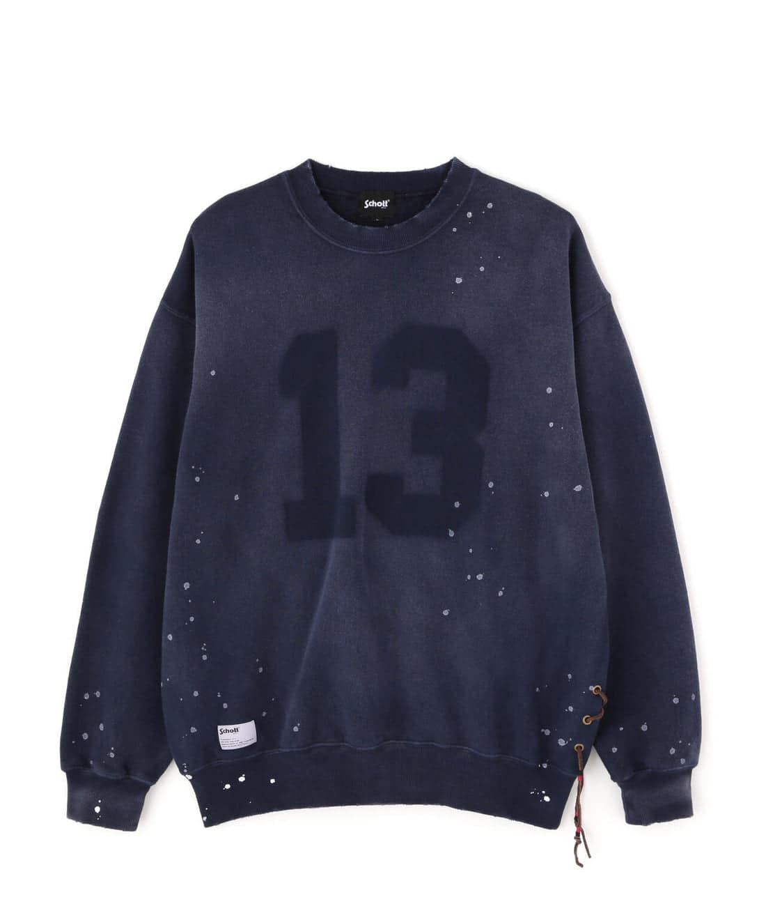 Schott/ショット/ASING CREW SWEAT “13”/エイジング クルー スウェット 13 ネイビー M