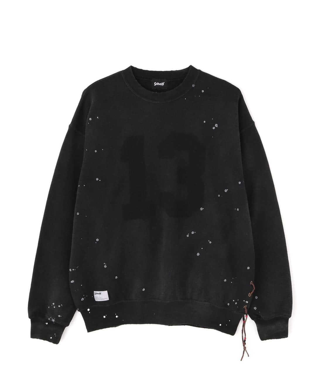 Schott/ショット/ASING CREW SWEAT “13”/エイジング クルー スウェット 13 ブラック M