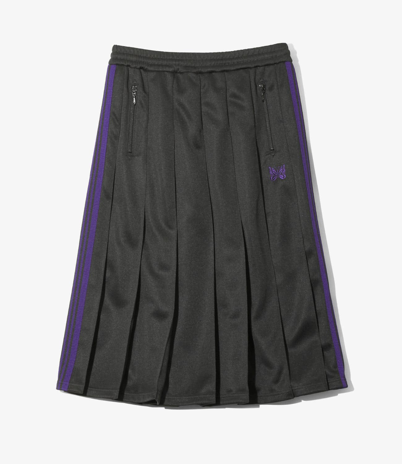 NEEDLES/ニードルズ/PLEATED TRACK SKIRT - POLY SMOOTH トラックスカート BLACK 1