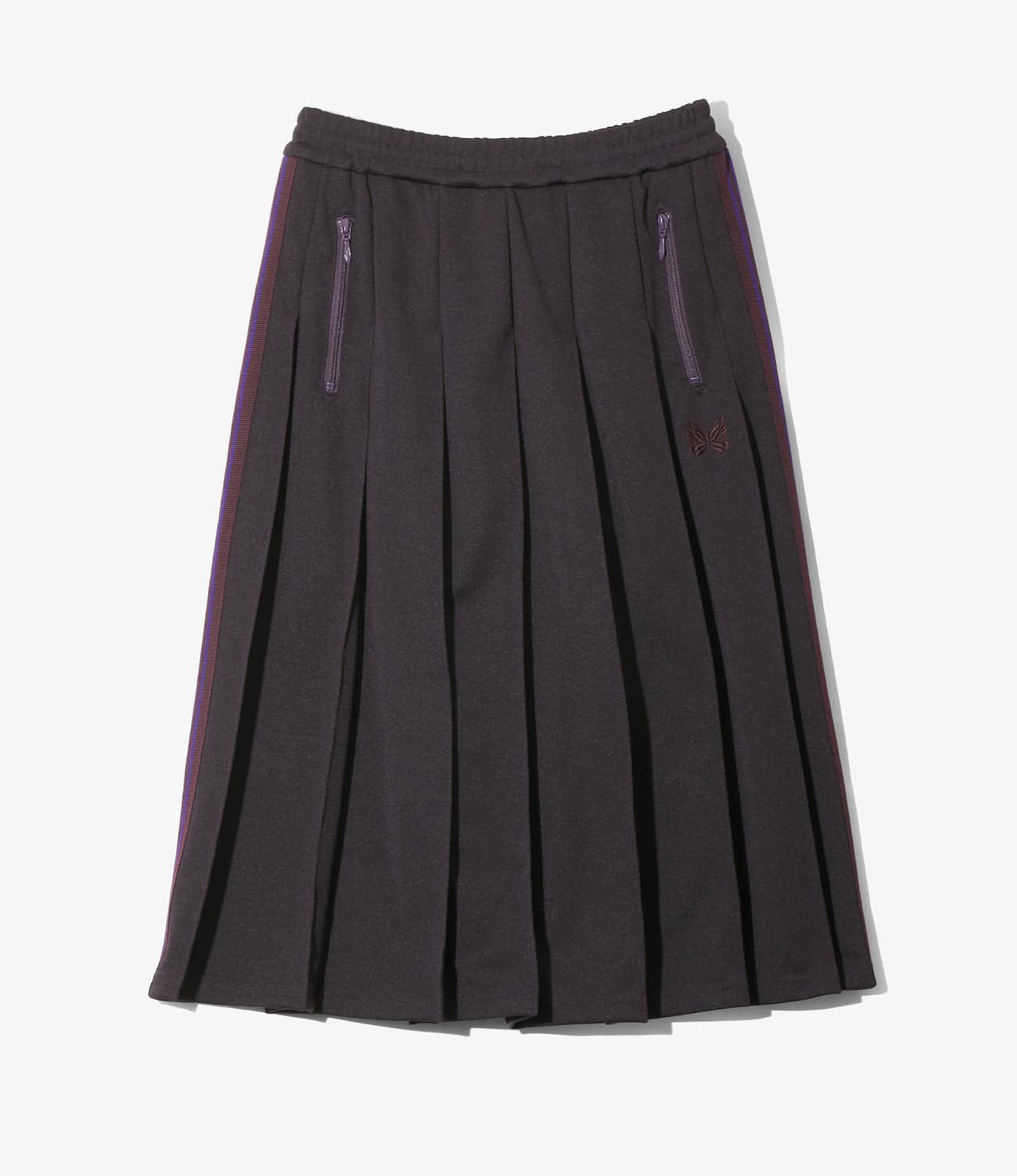 NEEDLES/ニードルズ/PLEATED TRACK SKIRT - POLY SMOOTH トラックスカート PURPLE 1