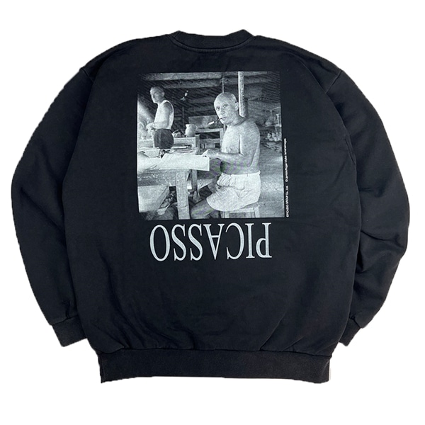 NOT OEM（ノットオーイーエム）/Picasso Work Photo / SW スウェット BLACK S