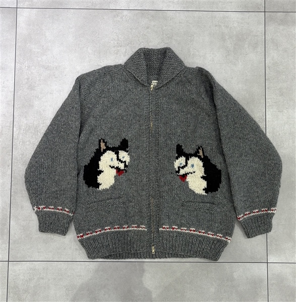 MacMahon Knitting Mills /マクマホンニッティングミルズ/Cowichan-Dog Sled GRAY FREE