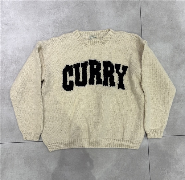 MacMahon Knitting Mills /マクマホンニッティングミルズ/Crew Neck Knit - CURRY WHITE FREE