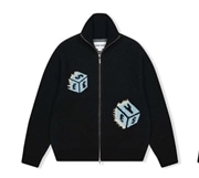 カーディガン YESEYESEE Y.E.S Dice Full Zip-up Knit Cardigan MY1099 MUSINSA | YESEYESEE YES Dice Full Zip-up Knit Cardigan Polar