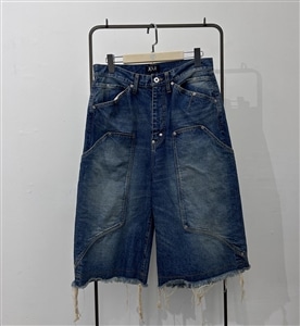 FAKE ASS FLOWERS AS FAF | NEWCOMMUNE AGED BAGGY DENIM SHORTS