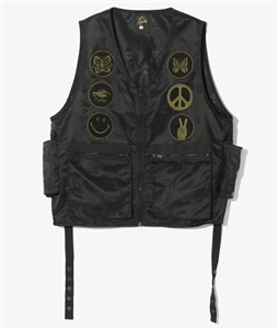 新品 NEEDLES Radio Vest Needles〉 Radio Vest - Papillon Jacquard Sateen Color / Olive