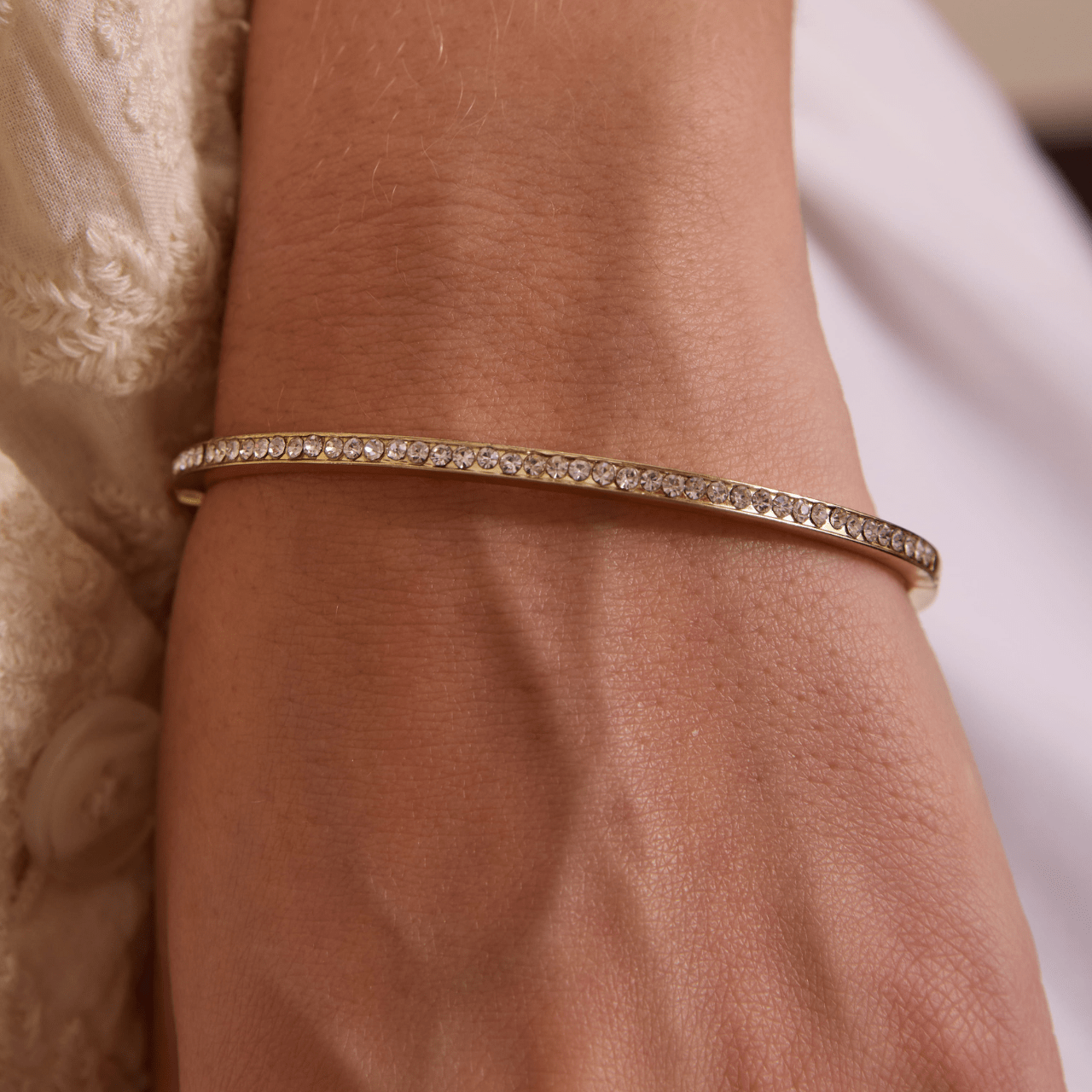 JONC STRASSブレスレット ゴールド FREE