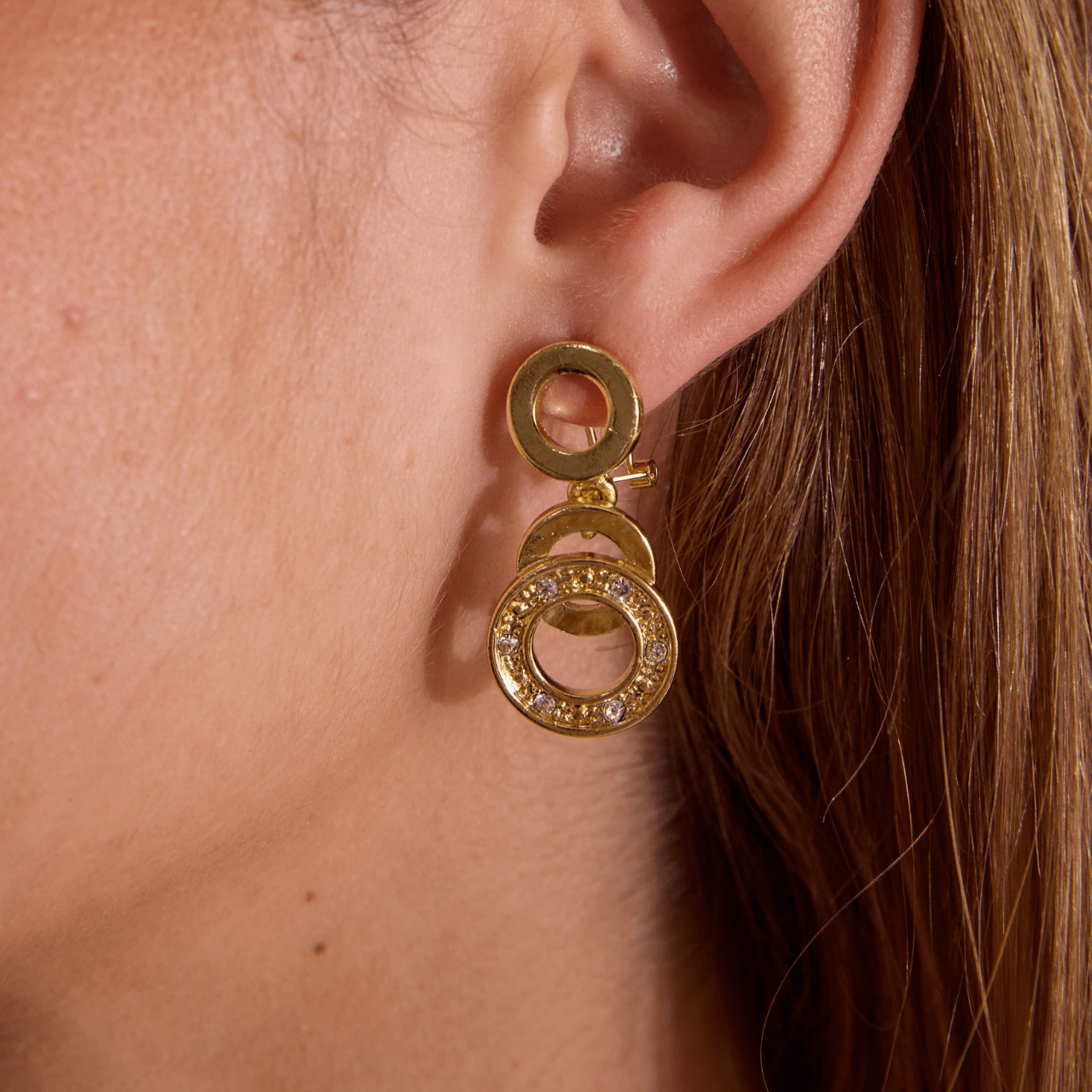 3 CERCLESピアス ゴールド FREE