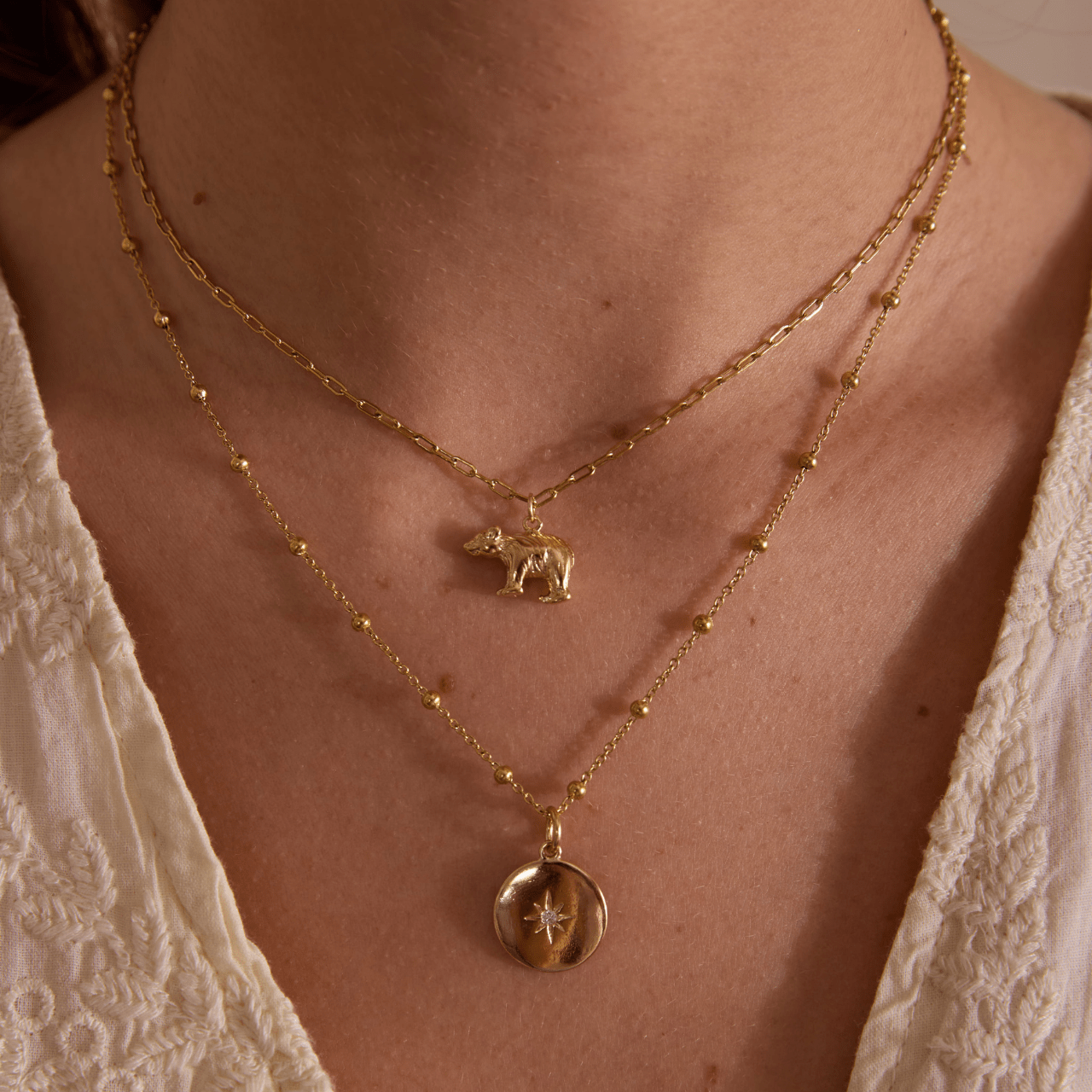 PETIT OURSネックレス ゴールド FREE