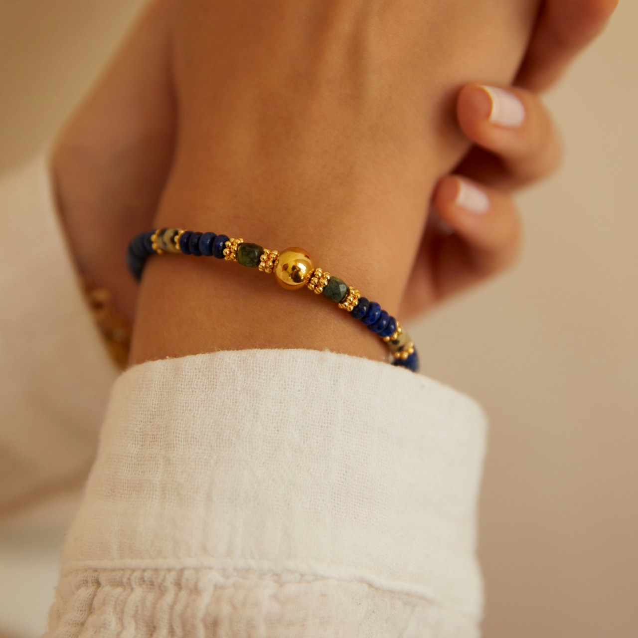 BOULE LAPISブレスレット ブルー Free