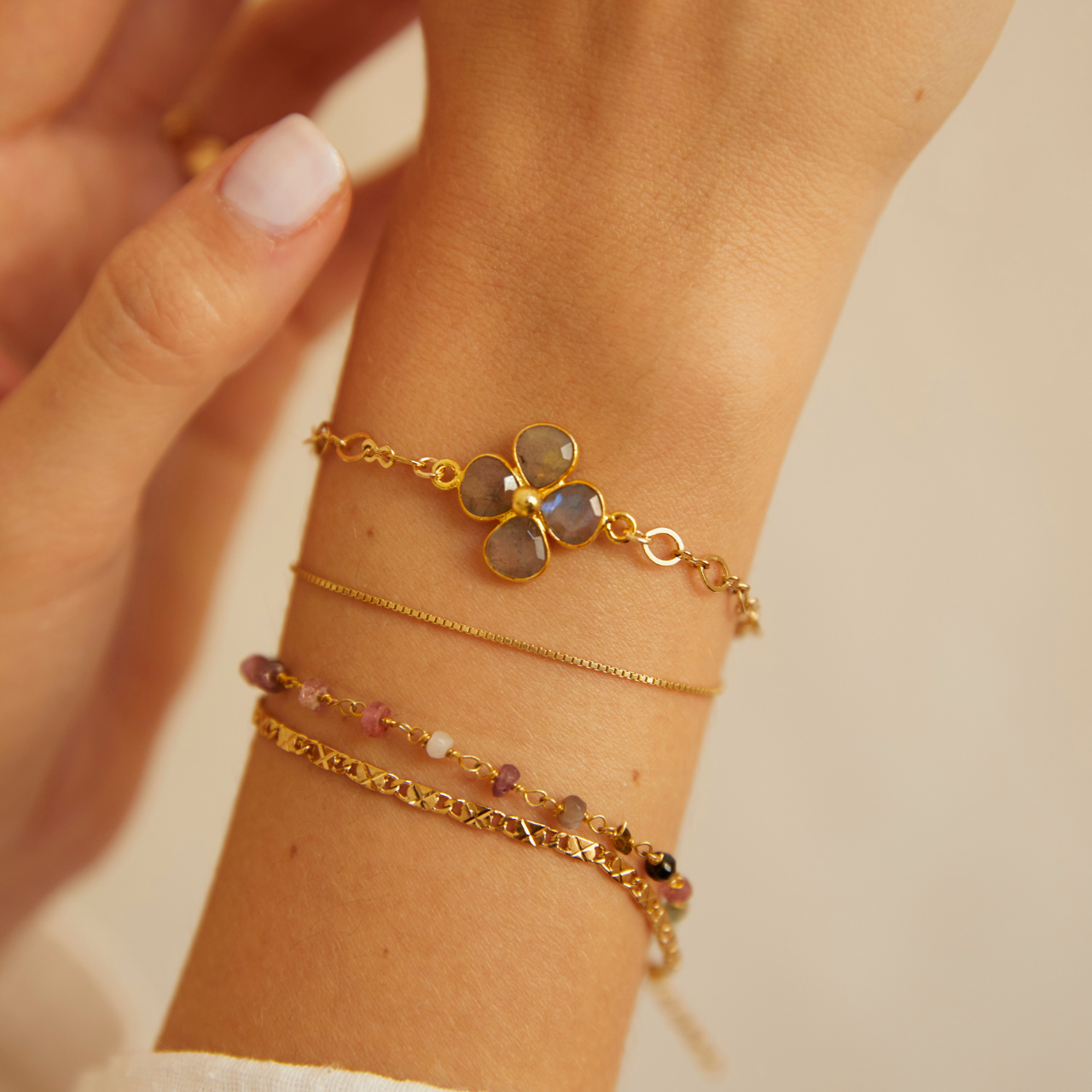 MARGUERITE ブレスレット グレー Free