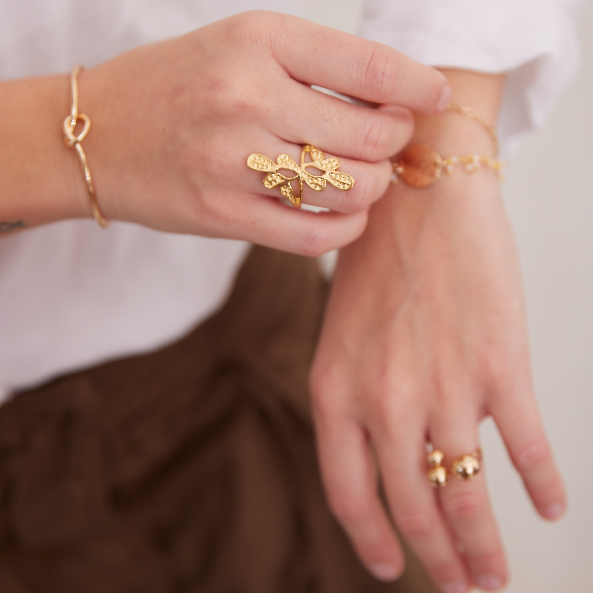 JONC VERAブレスレット ゴールド Free