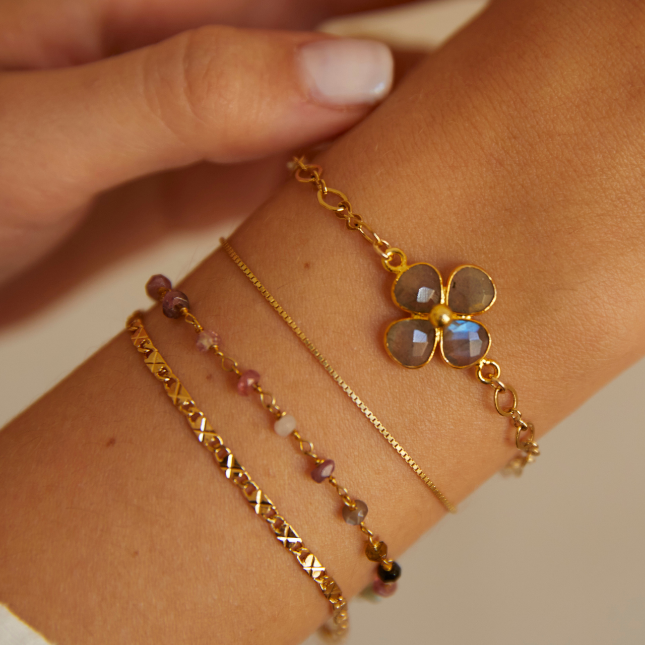 MARGUERITE ブレスレット グレー Free