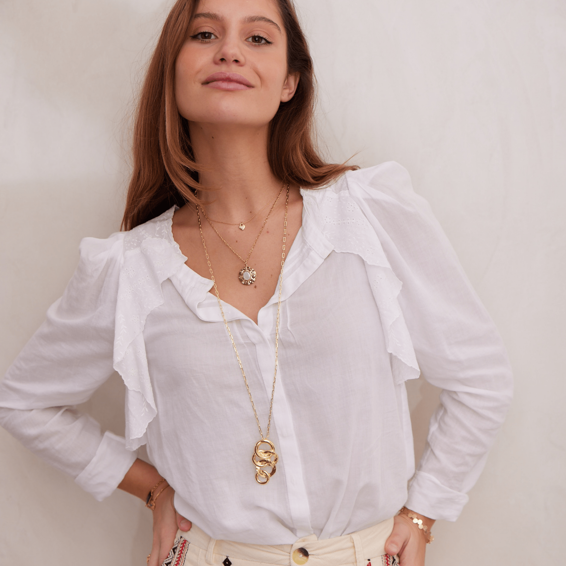 FIDJIロングネックレス ゴールド Free