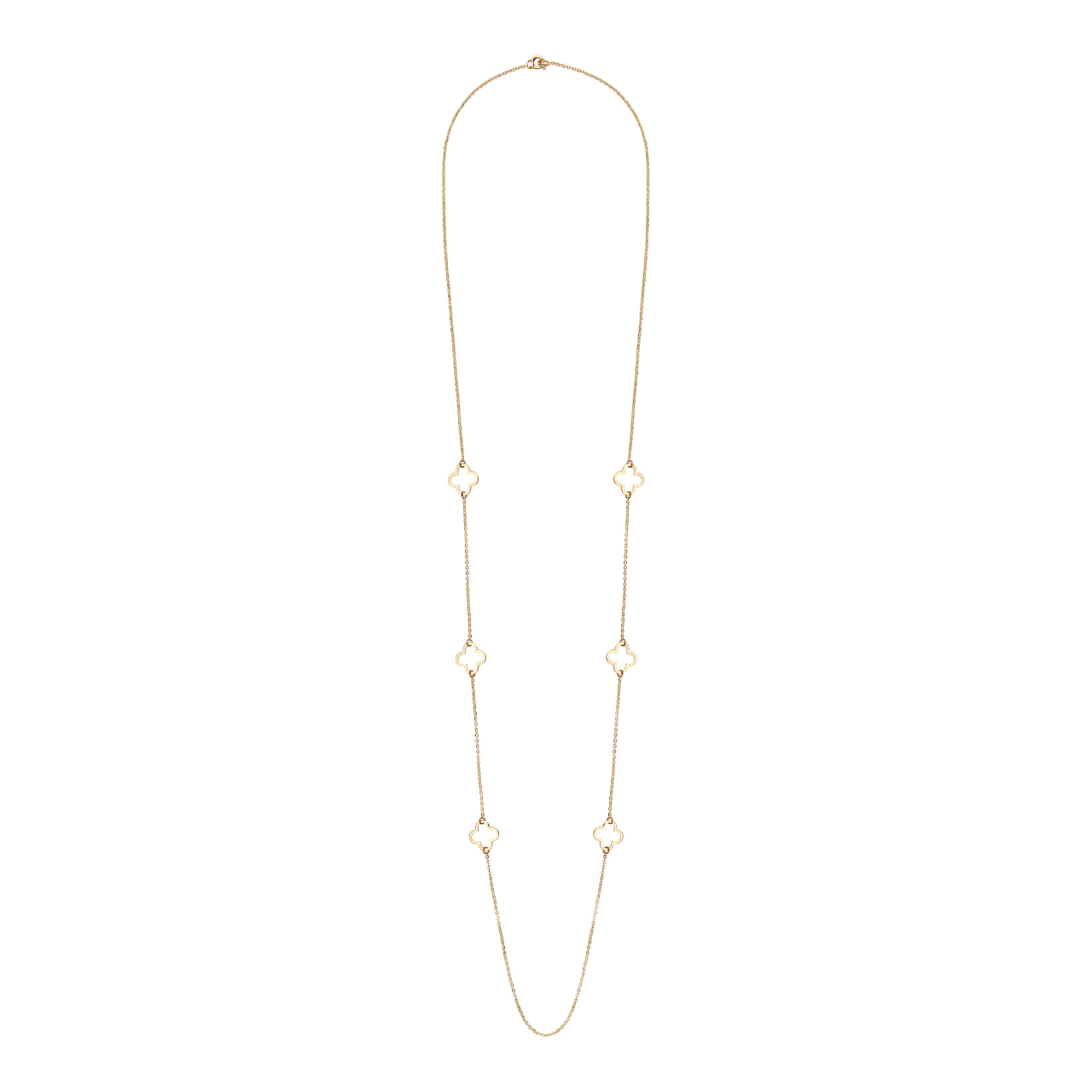 6 TREFLES ロングネックレス ゴールド Free