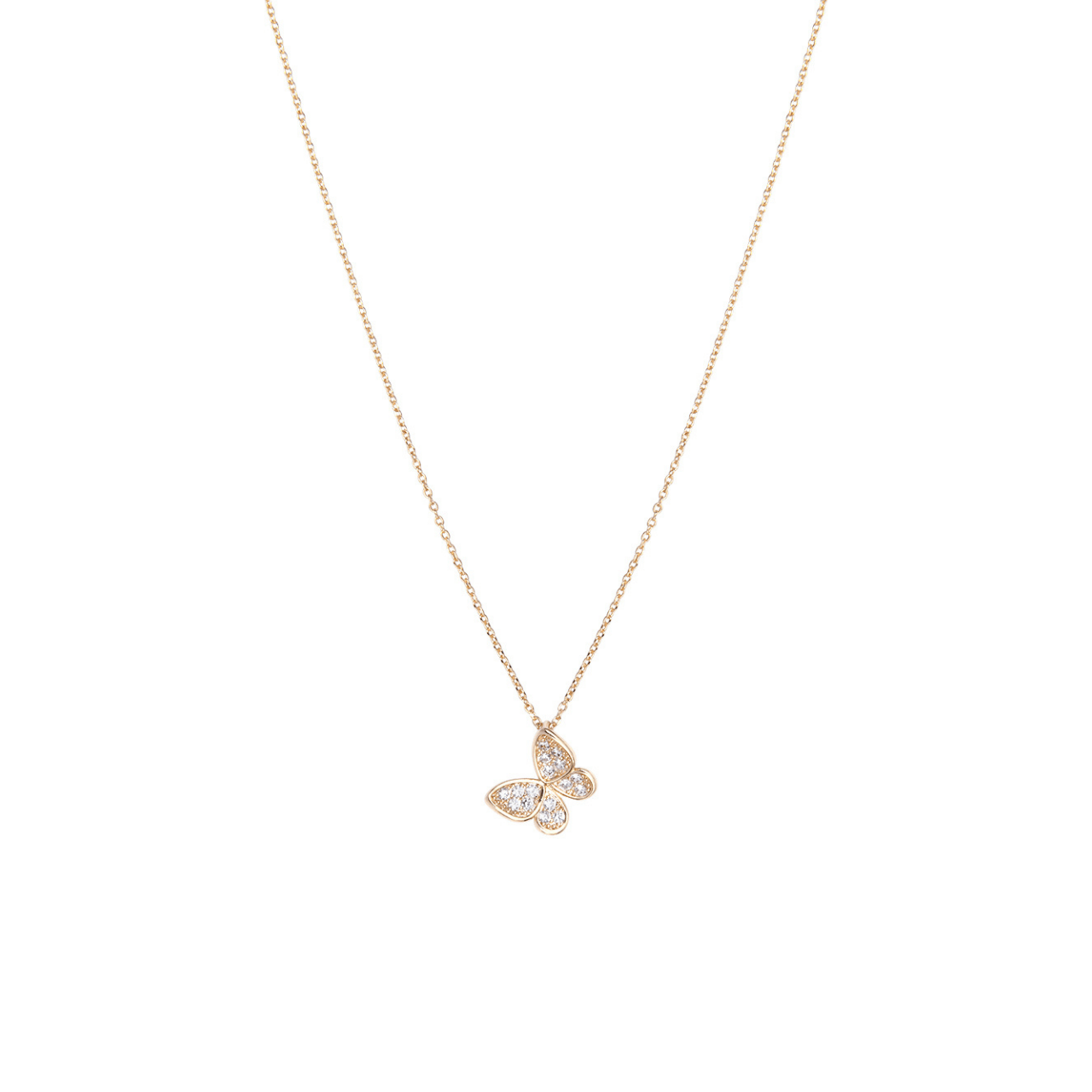 PAPILLON STRASSネックレス ゴールド FREE