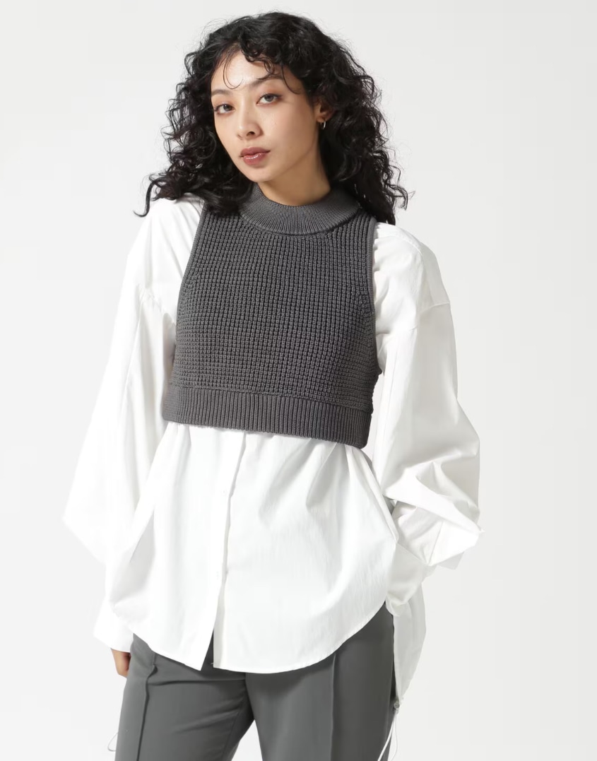 UN3D./アンスリード/WAFFLE SHORT KNIT VEST/ワッフルショートニットベスト【グレー】(FREE グレー)｜  ロイヤルフラッシュ｜広島PARCO | ONLINE PARCO（オンラインパルコ）