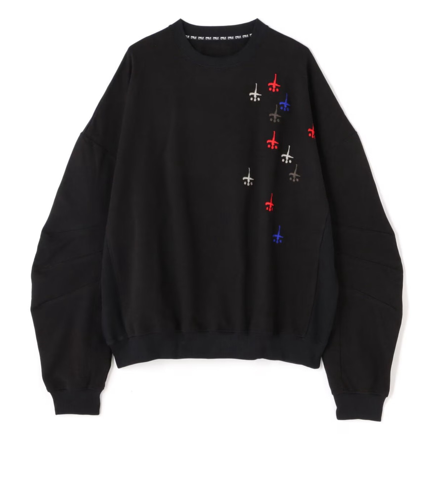 cvtvlist（カタリスト) CTLS/シーティーエルエス/別注USUAL CREW-NECK 刺繍クロス【ブラック】(0 ブラック)｜  ロイヤルフラッシュ｜広島PARCO | ONLINE PARCO（オンラインパルコ）