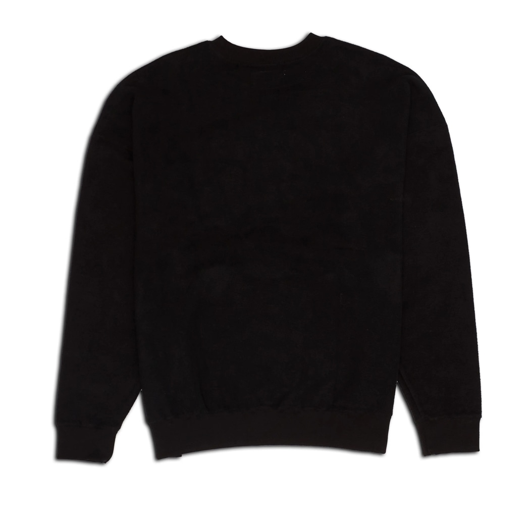 TAIN DOUBLE PUSH SWEAT CREW NECK BLACK