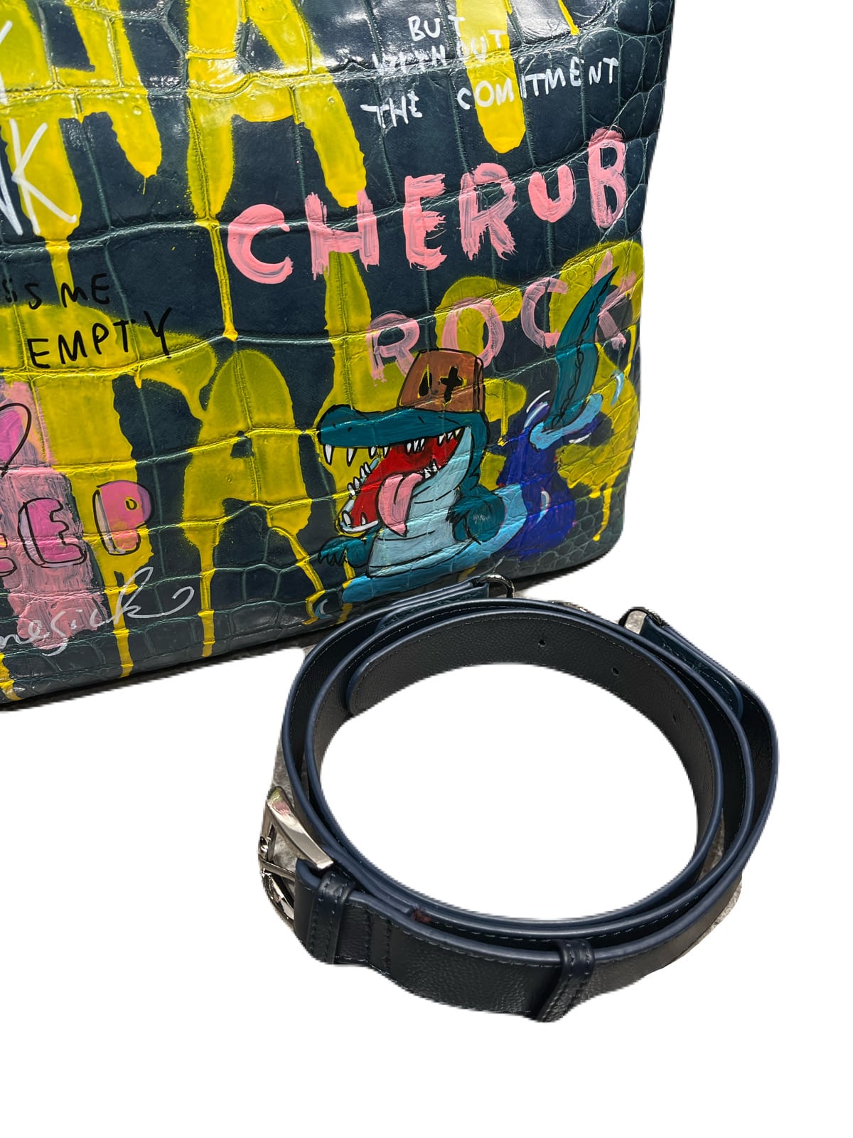 GUERNIKA/ゲルニカ /CROCO TOTE guernikaコラボレーション【ネイビー  