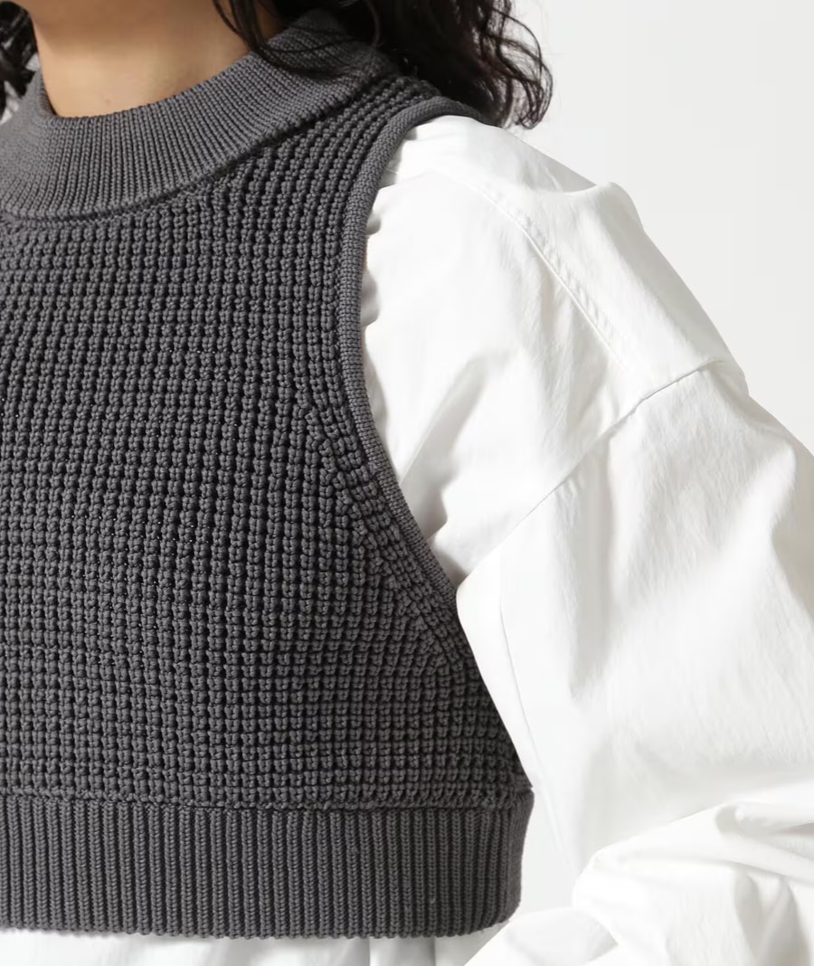 UN3D./アンスリード/WAFFLE SHORT KNIT VEST/ワッフルショートニットベスト【グレー】(FREE グレー)｜  ロイヤルフラッシュ｜広島PARCO | ONLINE PARCO（オンラインパルコ）