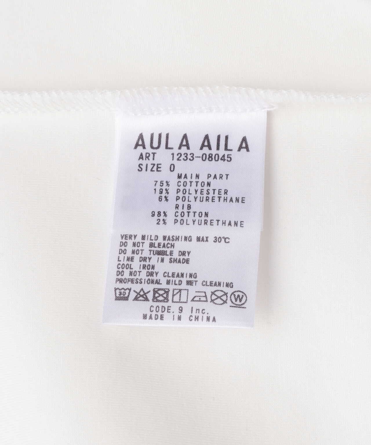 AULA AILA/アウラアイラ/別注セパレートスリーブＴシャツ(0 White