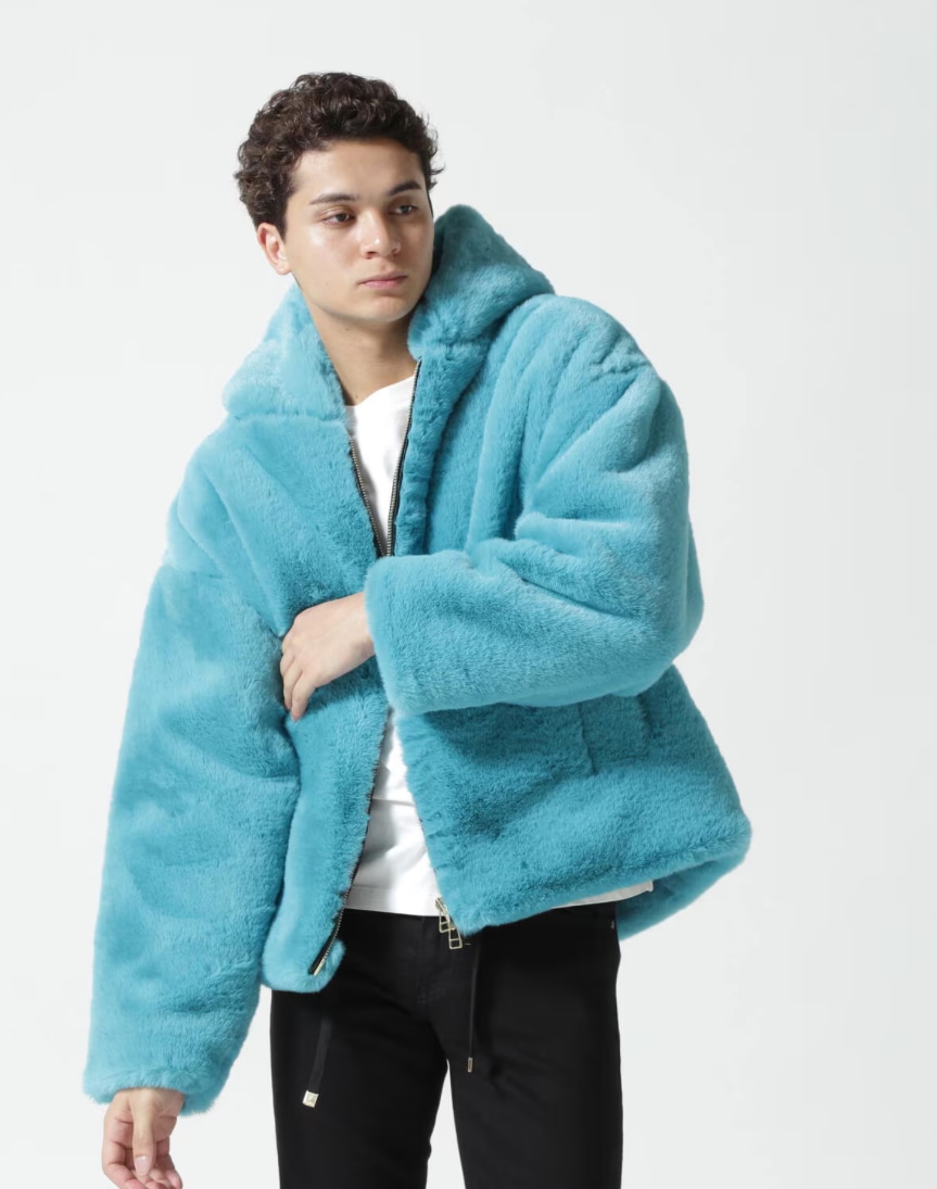 FR(13)NDS/フレンズ/FAKE FUR HOOD BZ【ブルー】(FREE ブルー 