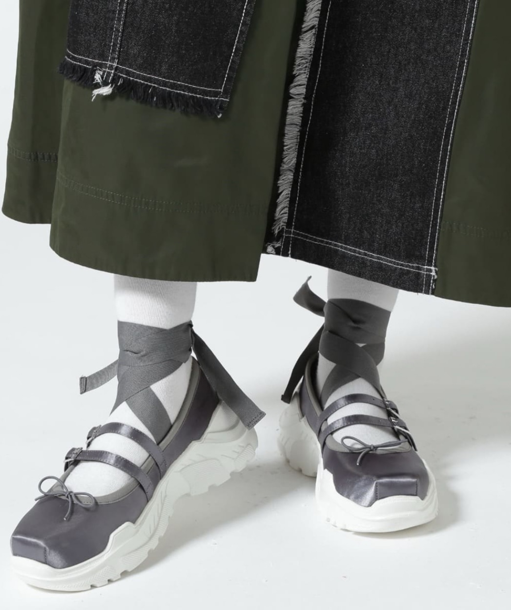 AKIKOAOKI/アキコアオキ/別注Giselle Satin /Chacoal Gray(36 
