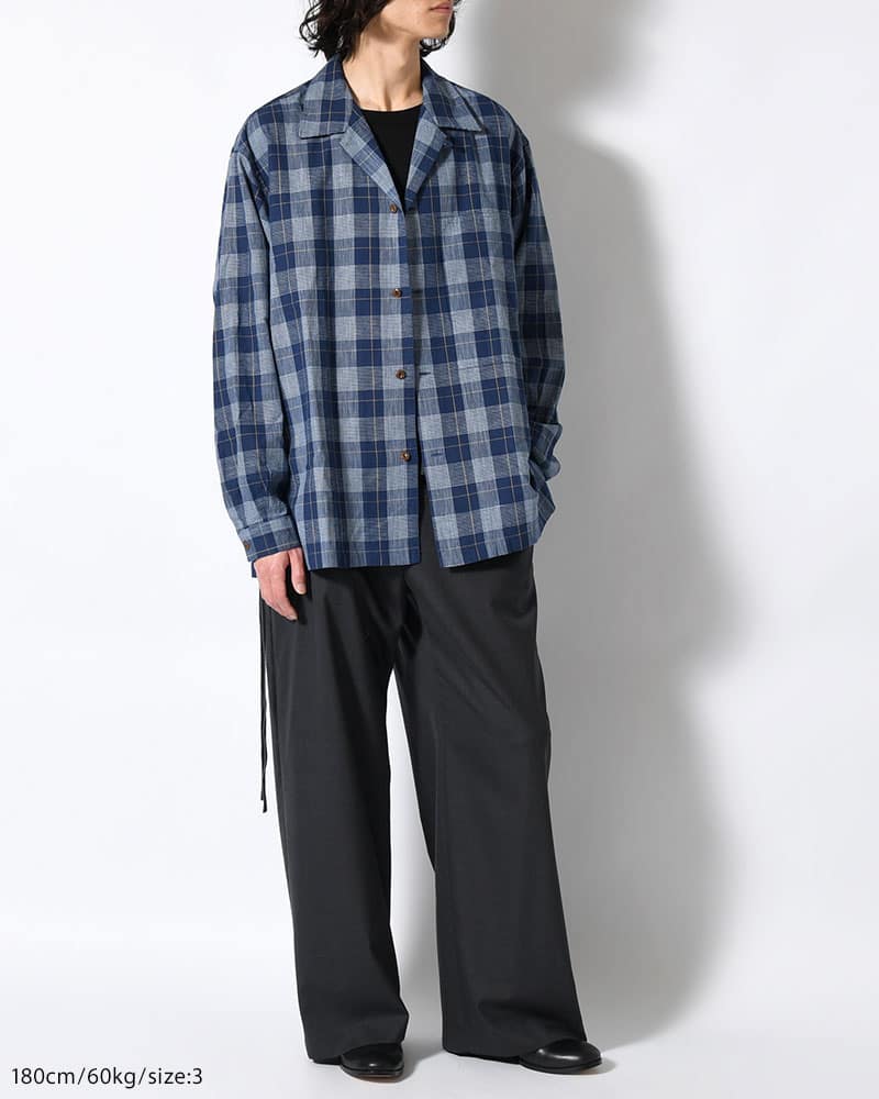 ANEI  IMI SHIRT PLAID -INDIGO PLAID- INDIGO PLAID 2