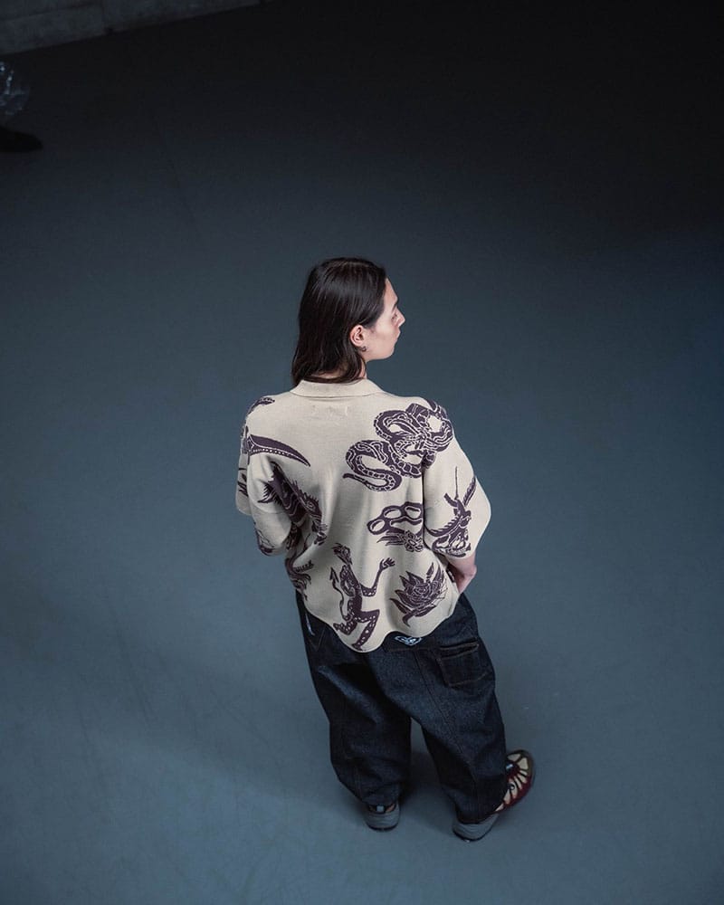 HIGH-GATE  OUTLAW KNIT SHIRT -OFF WHITE- OFF WHITE 1