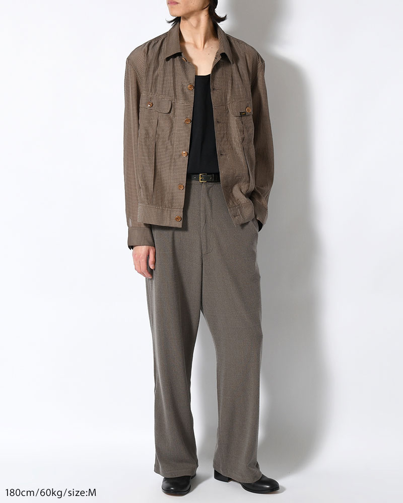 SEVEN BY SEVEN×Lee  SHEER COWBOY JACKET -Gingham Check Indian fabric- -GREIGE- GREIGE S