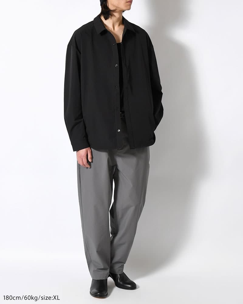 印  SNAP EASY SHIRT -BLACK- BLACK M