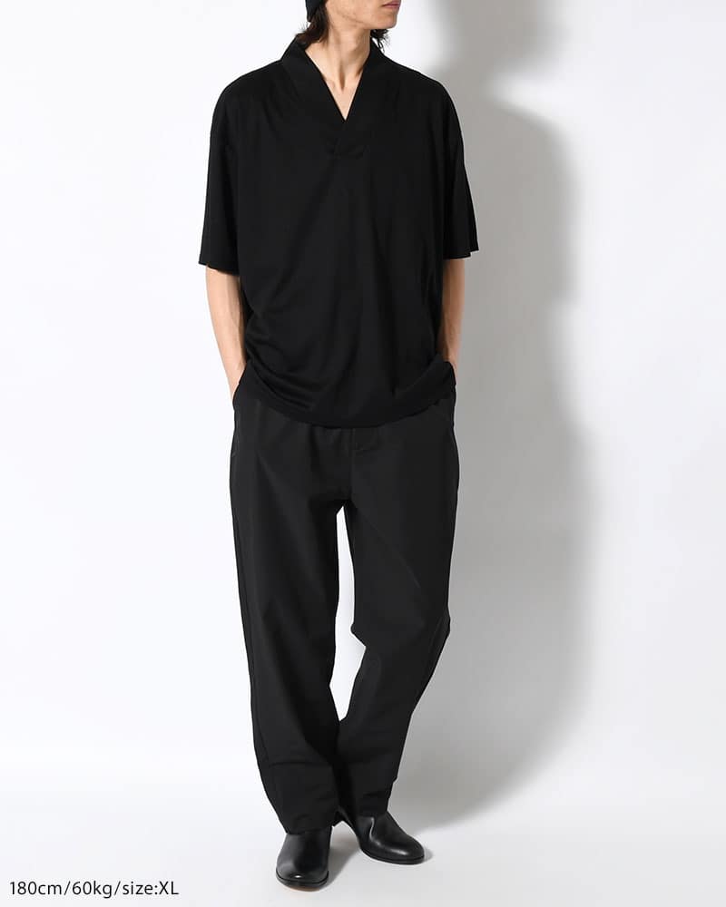 印  和 NECK S/S TEE -BLACK- BLACK M