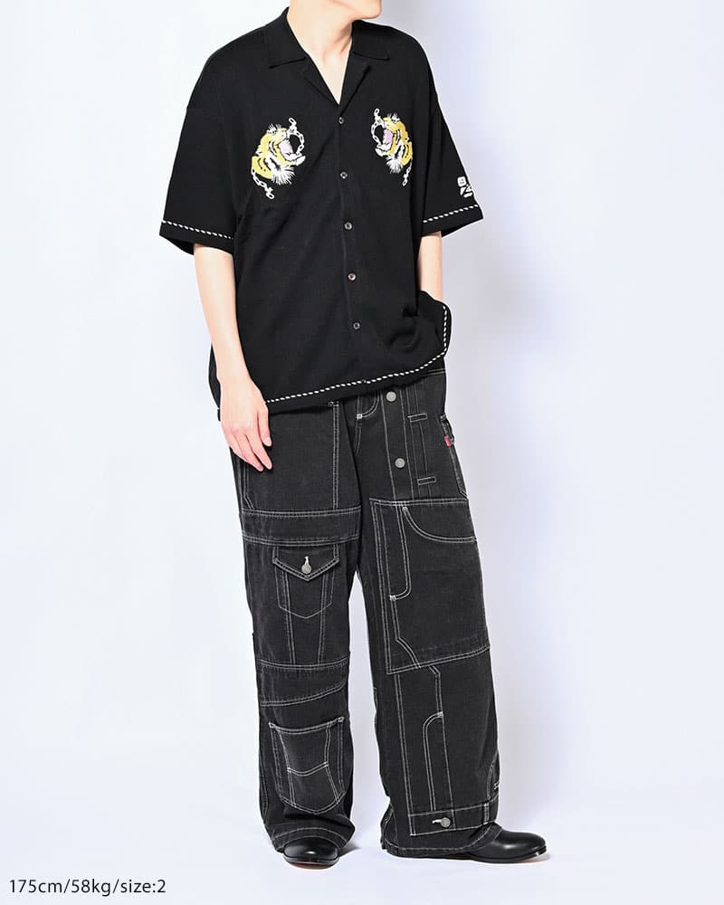HIGH-GATE  SUKA KNIT SHIRT -BLACK- BLACK 1