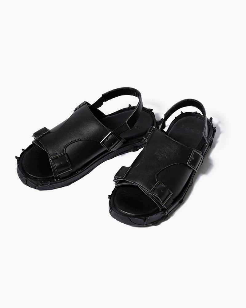 KOOI  X MONK LEATHER SANDAL -BLACK- BLACK 41