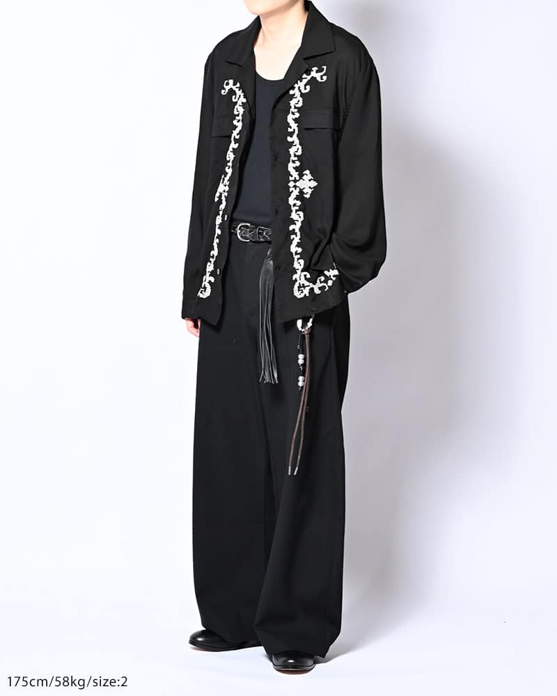KOOI  HOLDER CURVE PANTS -BLACK- BLACK 1
