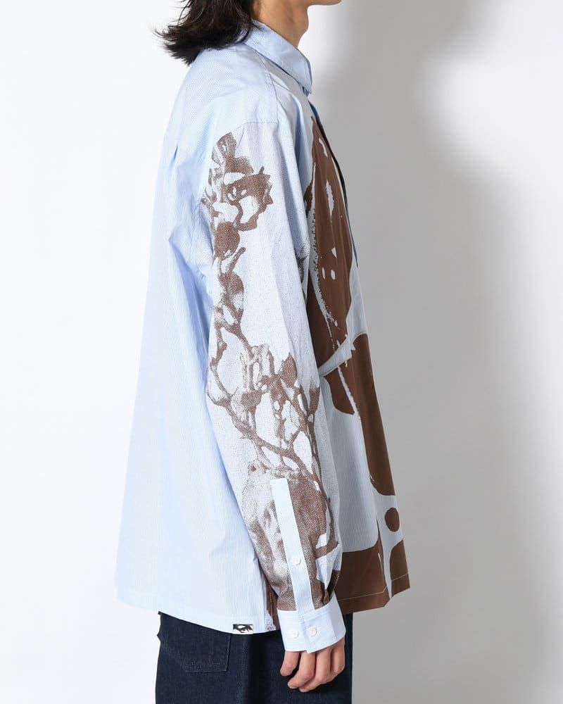 Perks And Mini  MECHANISM LS SHIRT -BLUE STRIPE- BLUE STRIPE M