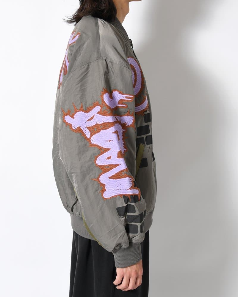 Perks And Mini  ADORNED REVERSIBLE BOMBER JACKET -DRABS- DRABS M