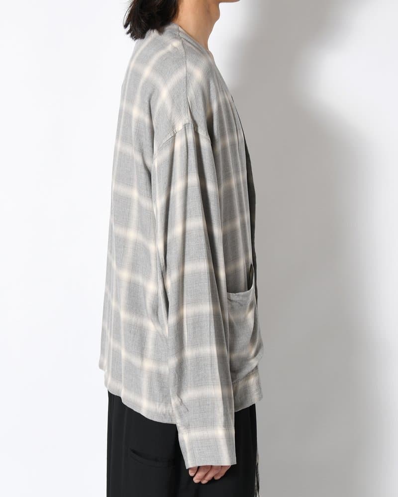 ANEI  F.E CARDIGAN PLAID -H.GREY PLAID- H.GREY PLAID 2