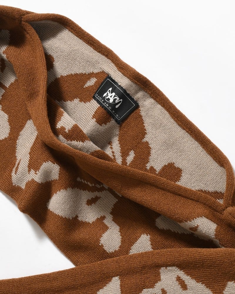 Perks And Mini  KALEIDOSCOPE BONNET SCARF -BROWN- BROWN ONE SIZE