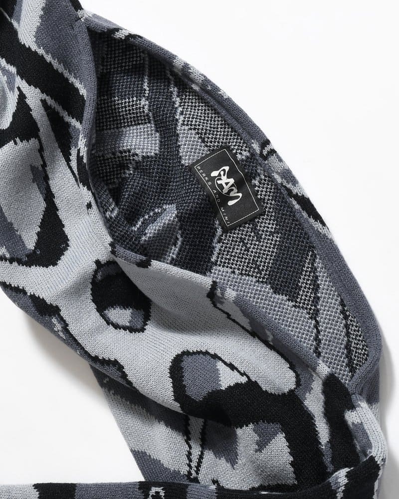 Perks And Mini  MULTI SHOT URCHIN BONNET SCARF -GREYS- BROWN ONE SIZE