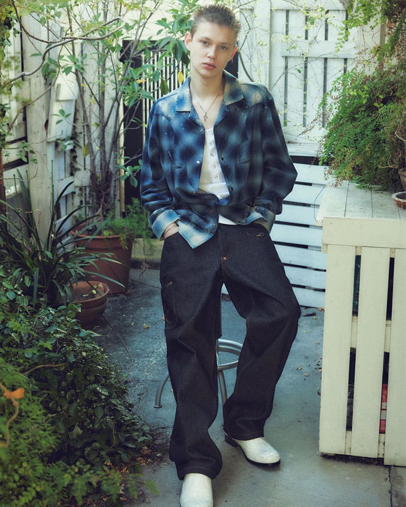 KOOI  INDIGO CHECK WESTERN SHIRTS -BLUE- BLUE 1