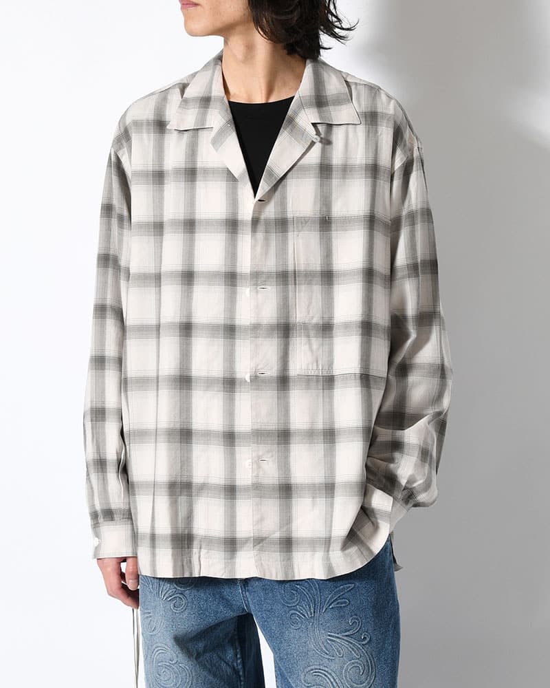 ANEI  IMI SHIRT PLAID -IVORY PLAID- IVORY PLAID 2