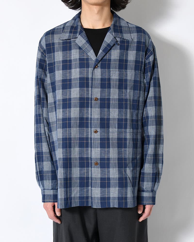 ANEI  IMI SHIRT PLAID -INDIGO PLAID- INDIGO PLAID 2