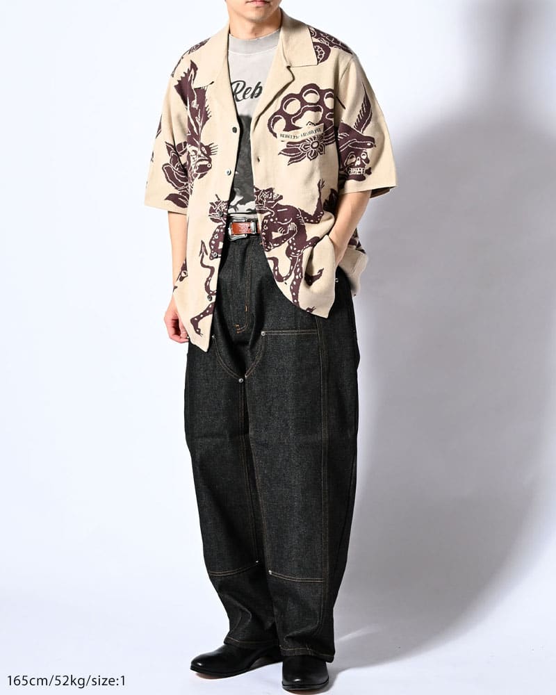 HIGH-GATE  OUTLAW KNIT SHIRT -OFF WHITE- OFF WHITE 1