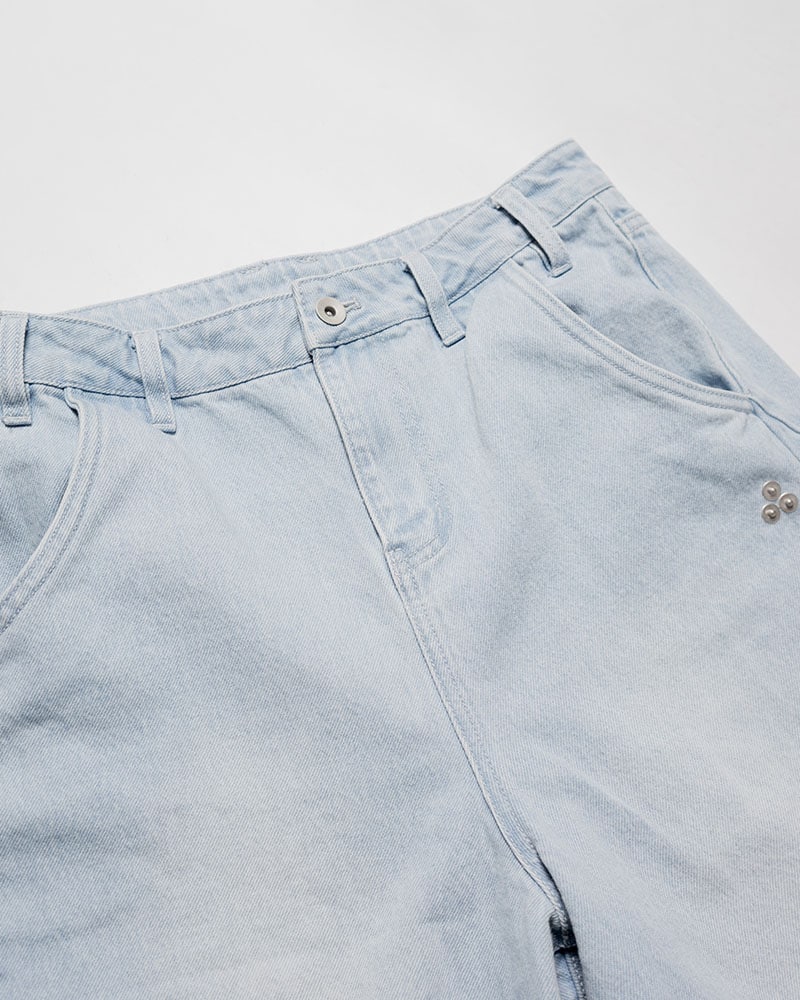 CONTE STRUT  3D DENIM HALF PANTS -L.INDIGO- L.INDIGO M